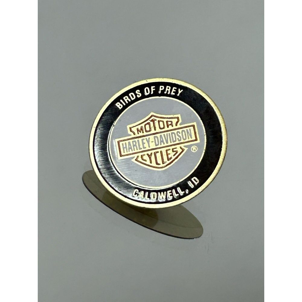 Birds‎ of Prey Harley-Davidson Motor Cycles Caldwell ID Metal Enamel Pin Pinback